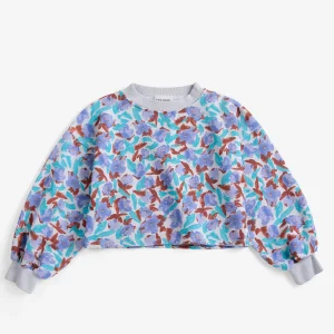 AW26 Watercolor all over cropped sweatshirt